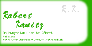 robert kanitz business card